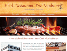 Tablet Screenshot of hotel-drei-musketiere.com